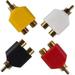 4Pcs RCA Y Splitter Plug Adapter 2 Female to 1 Male for Audio Video Av Tv Cable Convert Easy to use just Plug and Play