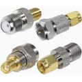 TUOLNK 4PCS SMA to F Type Coax Connector F to SMA Cable Gender Changers Male to Female Coaxial Adapter Kit for