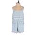 Saylor Romper Plunge Sleeveless: Blue Print Rompers - Women's Size X-Small