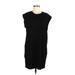 H&M Casual Dress - Shift Crew Neck Short sleeves: Black Print Dresses - Women's Size Medium