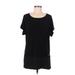 Calvin Klein Short Sleeve Top Black Scoop Neck Tops - Women's Size Medium