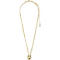 Pilgrim Gold Plated Wave Recycled Chunky Heart Necklace