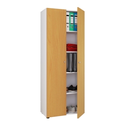 VCM Vandol Ikombi Universalschrank 2 Türen Weiß,Buche dekor. Image