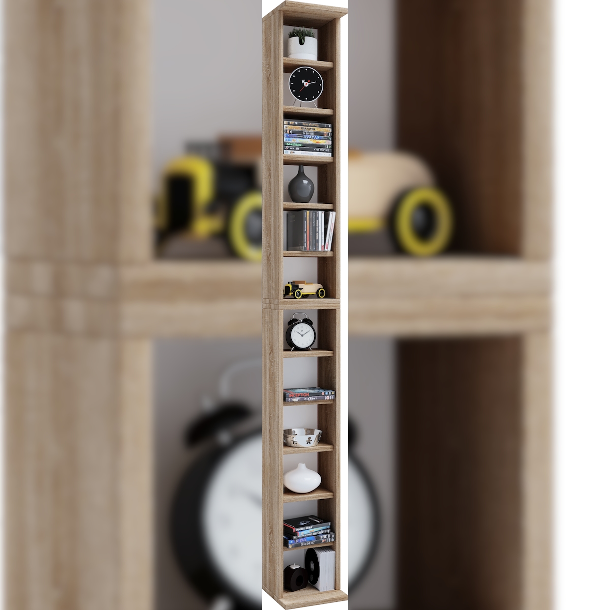 VCM Bigol Regal 12 Fächer Sonoma-Eiche dekor. Image