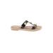 Maypol Sandals: Slip On Platform Bohemian Black Solid Shoes - Women's Size 7 1/2 - Open Toe