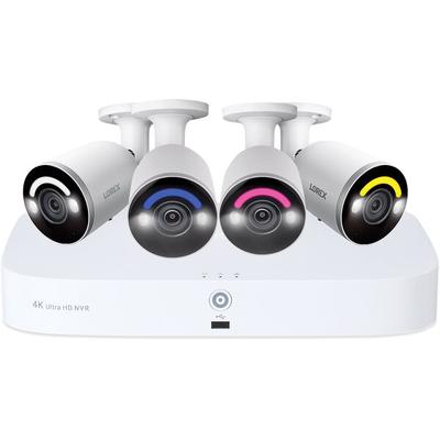 Lorex Fusion 4K 16 Camera Capable 2TB Wired NVR System with 4 Bullet Cameras