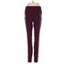 Eddie Bauer Active Pants - Mid/Reg Rise Skinny Leg Slim: Burgundy Activewear - Women's Size Small