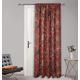 Windsor printed mid weight polycotton Curtains, fully lined (Red, Door Curtain)