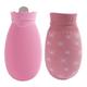 hot Water Bottle Gift Silica Gel Hot Water Bottle Water Injection Type with Cover Knitted Cloth Cover Small Capacity Hot Water Bag 520ml/17.58oz