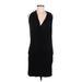 Lascana for Venus Casual Dress - DropWaist V-Neck Sleeveless: Black Solid Dresses - Women's Size 8