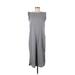 Old Navy Casual Dress - Midi High Neck Sleeveless: Gray Print Dresses - Women's Size Medium Tall