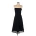 J.Crew Casual Dress - Midi: Black Solid Dresses - Women's Size 2