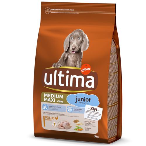 2x3kg Ultima Medium / Maxi Junior Huhn Trockenfutter Hund