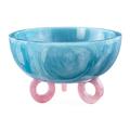 Jonathan Adler Mustique Fruit Bowl Acrylic in Blue/Green/Pink | 5.25 H x 9 W x 9 D in | Wayfair 32633