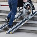 iYofe 7' Telescoping Aluminum Wheelchair Ramps for Doorways, Adjustable Wheelchair Telescoping Track Ramp Metal in Gray | Wayfair