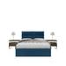 Orren Ellis Sapan Upholstered Solid Wood Panel Headboard Velvet in Blue | Queen | Wayfair 0E7B21C4C46542179392932D95B85878