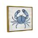 Stupell Industries Detailed Blue Crab Grainy Pattern Aquatic Botanicals by Darlene Seale - Floater Frame Print on Canvas Canvas | Wayfair