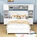 Red Barrel Studio® Nante Full Size 4 Drawers Wooden Platform Bed w/ Headboard & Storage Wood in White | 62 H x 87 W x 76 D in | Wayfair