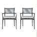George Oliver Jiacheng Metal Outdoor Dining Armchair w/ Cushion Metal in Gray | 32.9 H x 21.5 W x 20.5 D in | Wayfair