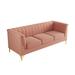 Everly Quinn Kellsey 83.46" Velvet Flared Arm Sofa Velvet in Pink | 31.9 H x 83.46 W x 30.51 D in | Wayfair BEE4A1298A9B460897D2274D48104ADB