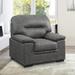 Armchair - Ebern Designs Elroy 40" Wide Armchair Microfiber/Microsuede/Fabric in Black/Brown/Gray | 39 H x 40 W x 36 D in | Wayfair