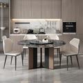 Orren Ellis Avinsh Dining Set Metal in Black | 29.5 H x 59 W x 59 D in | Wayfair 5ED03CC02C3B449C9AC11B70FD81BB40