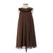 Kaelyn-Max Casual Dress - Party Crew Neck Sleeveless: Brown Print Dresses - Women's Size Small