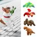 Meijuhuga Pet Chew Toy Dinosaur Shape Dog Squeaky Toy Bite-Resistant Teeth Cleaning Built-in Sound Soft Plush Stuffed Toy Pet Supply