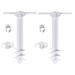 HEMOTON 2PCS Beach Umbrella Sand Ground Anchor Spike Umbrella Stretch Stand Holder for Sun Beach Garden Patio (White)