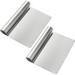 2 Pack Stainless Steel Food Scraper and Chopper Large Griddle Spatula Kitchen Tool Gadget Multi-purpose Kitchen Utensil for Dough Cake Pizza