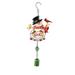 Ympuoqn Christmas Decorations Indoor Outdoor Metal Iron Wind Chime Pendant Christmas Series Glass Color Painting And Painting Xmas Party Favors