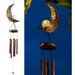 Outdoor Hanging Warm Solar Wind Moon Chimes Glass Decor