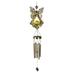 HEMOTON Metal Iron Angel Wind Chime With LED Crackle Glass Ball Solar Powered Wind Chime