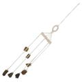 HEMOTON Household Hanging Chakra Stone Wind Chime Decorative Hanging Natural Stone Wind Chime Home Decor