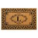 nuLOOM Natura Monogrammed Indoor/Outdoor Welcome Door Mat Accent Rug 2 6 x 4 Letter L