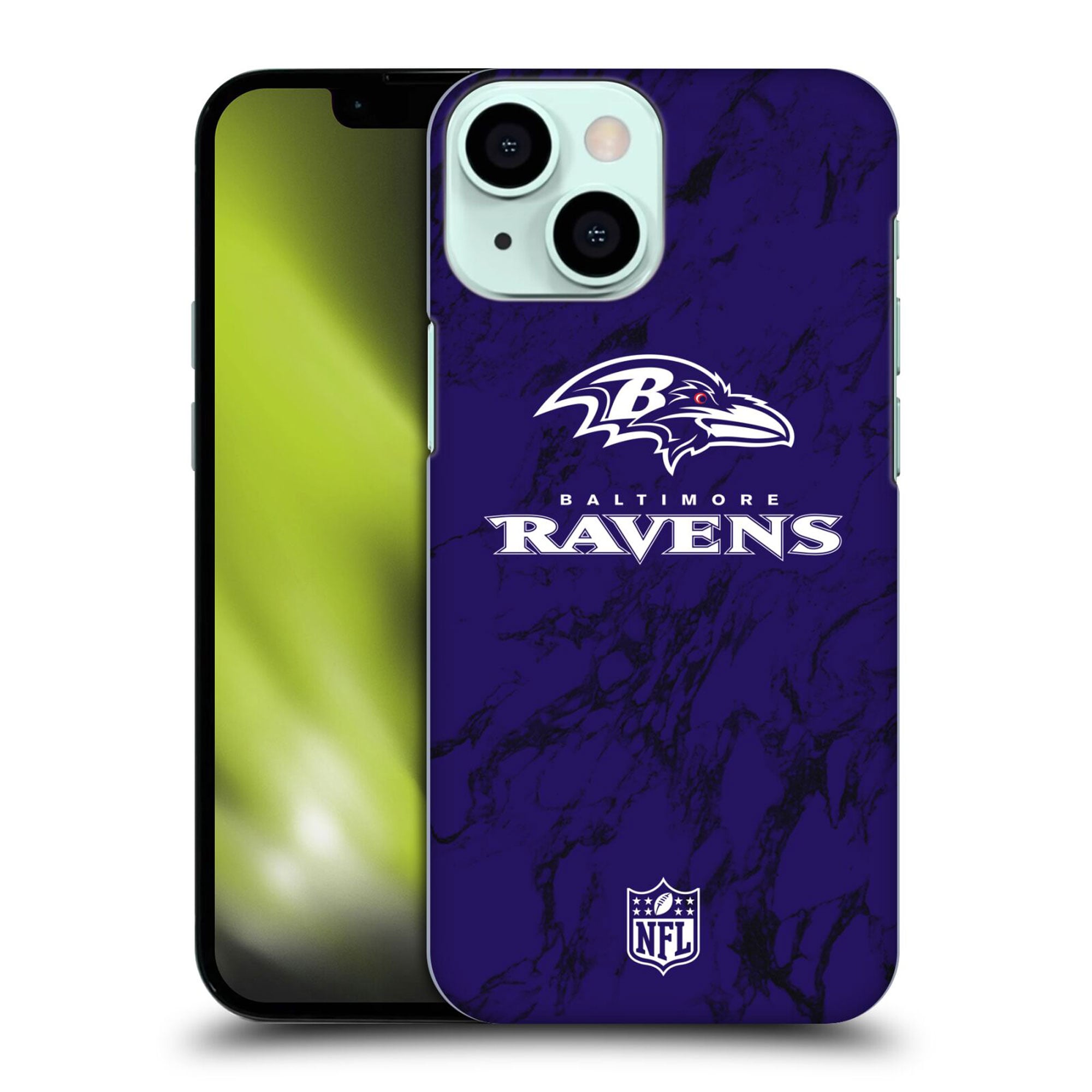 Coque Baltimore Ravens rigide en marbre coloré - iPhone