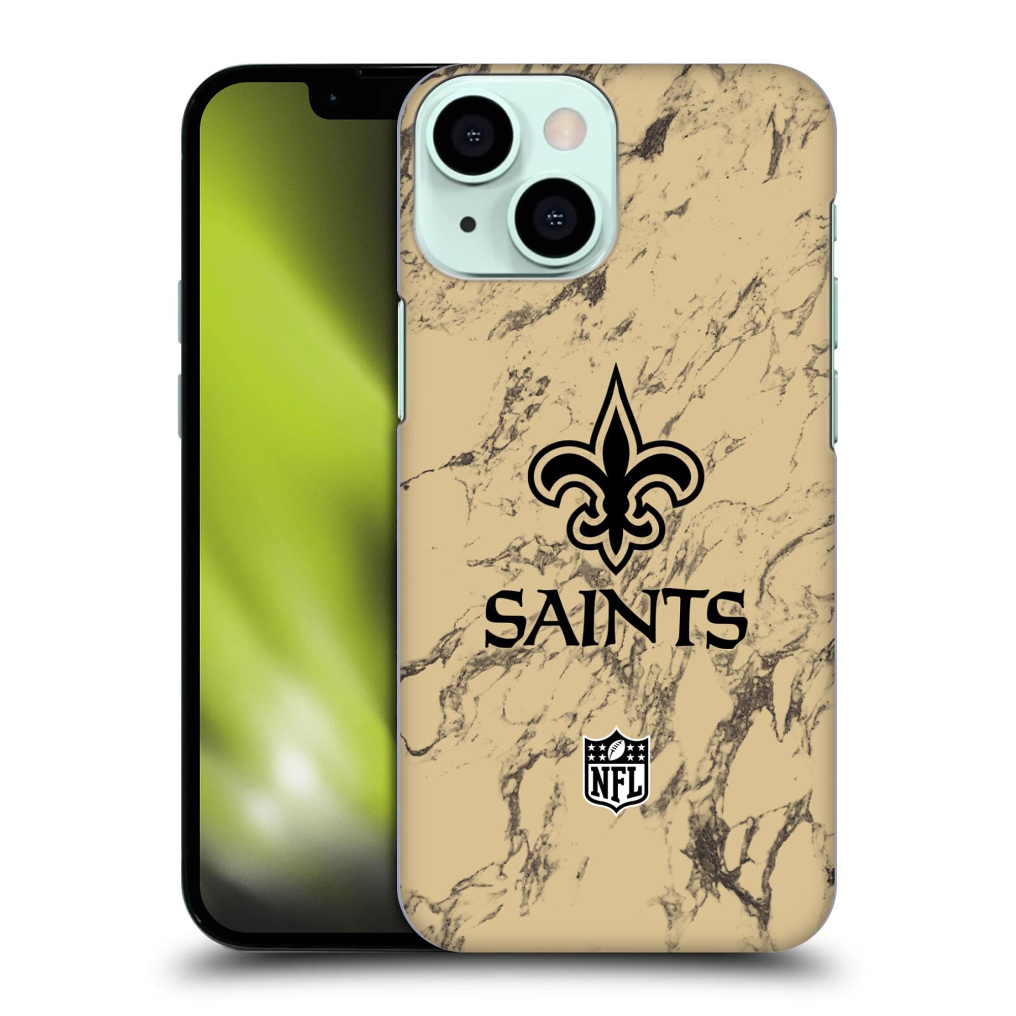 Coque New Orleans Saints rigide en marbre coloré - iPhone