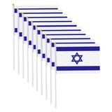 Israel Flag Israeli flag Embroidered flag Bandera de Israel Israel Flag Flag Set Small Handheld Flag 5x8 Inches Israel Flag Flag Set Small Handheld Flag 5x8 Inches