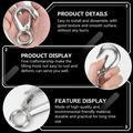 Stainless Steel Lifting Hook 2pcs Premium Stainless Steel Lifting Hooks Big Hole Lifting Hooks Cargo Hooks