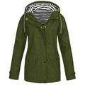 snowsong Jackets for Women Rain Jacket Women Solid Outdoor Size Plus Windproof Raincoat Hooded Rain Jacket Women Women s Coat Winter Jackets for Women Coats for Women Army Green XXL