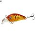 Ruanlalo 1 Pc 4.5cm Lifelike Crankbait Plastic Hard 3D Eyes Bait Fishing Lure Tackle Hook #04