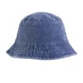 Manxivoo Bucket Hat Unisex Double Side Wear Reversible Bucket Hat Trendy Cotton Twill Canvas Sun Fishing Hat Fashion Cap Bucket Hats for Woman Navy One Size