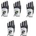 HIRZL Trust Control 2.0 â€“ Men s All-Weather Golf Glove (White/Black) | Kangaroo Leather Palm | Cabretta Leather Backhand | Trusted by Proâ€™s | Ultimate Grip and Comfort (Pack of 5)
