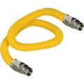 Gas Kit 36 Inch Yellow Coated Stainless Steel 3/8â€� OD Flexible Gas Hose For Gas Log And Space Heater 1/2 MIP X 1/2 MIP Stainless Steel Fittings 36â€� Gas Appliance Supply Line
