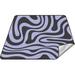 GZHJMY Purple Wave Large Picnic & Outdoor Beach Blanket Waterproof Foldable Sandproof 3-Layer Picnic Mat for Camping Hiking Travel Park Concerts 78 X 78