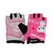 Gloves Outdoor Sports Half Finger Gloves Gym Weight Lifting Workout Jogging Running Exercise for Kids Children (Kitten Size S/M)