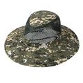 Manxivoo Bucket Hat Summer Fishing Sunshade Hat Outdoor Camouflage Breathable Sandal Hat Western Cowboy Sunshade Hat Net Hat Hats for Men Camouflage5 One Size