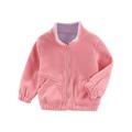 Xmarks Boys Baby Full Zip Sweatshirt Zippin Fleece Jacket for Boys & Girls Pink 3-10Y