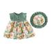 Clearance! SDJMa Little Girl Summer Dresses Bohemia Floral Ruffle Sleeveless Kids Casual Beach Party A-Line Dresses + Floral Hat