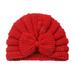 ZMHEGW Toddler Baby Boys Girls Knitted Cap Beaniess Solid Cotton Bowknot Elastics Turban Hat Loot Hat Mittens for Boys 2t G Stone Winter Hat Baby Caps Caps for Baby Boy Baby Boy Winter Hat Hats